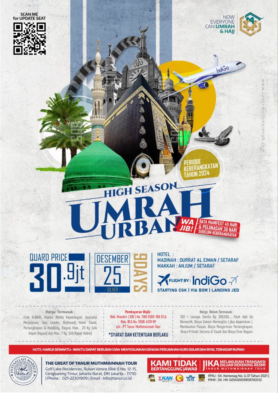 Umrah Urban 9 Hari 25 Desember